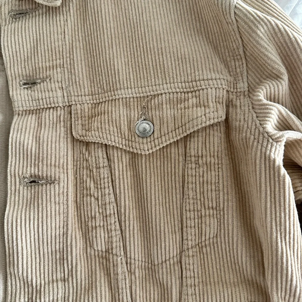 princess polly beige western corduroy button up jacket